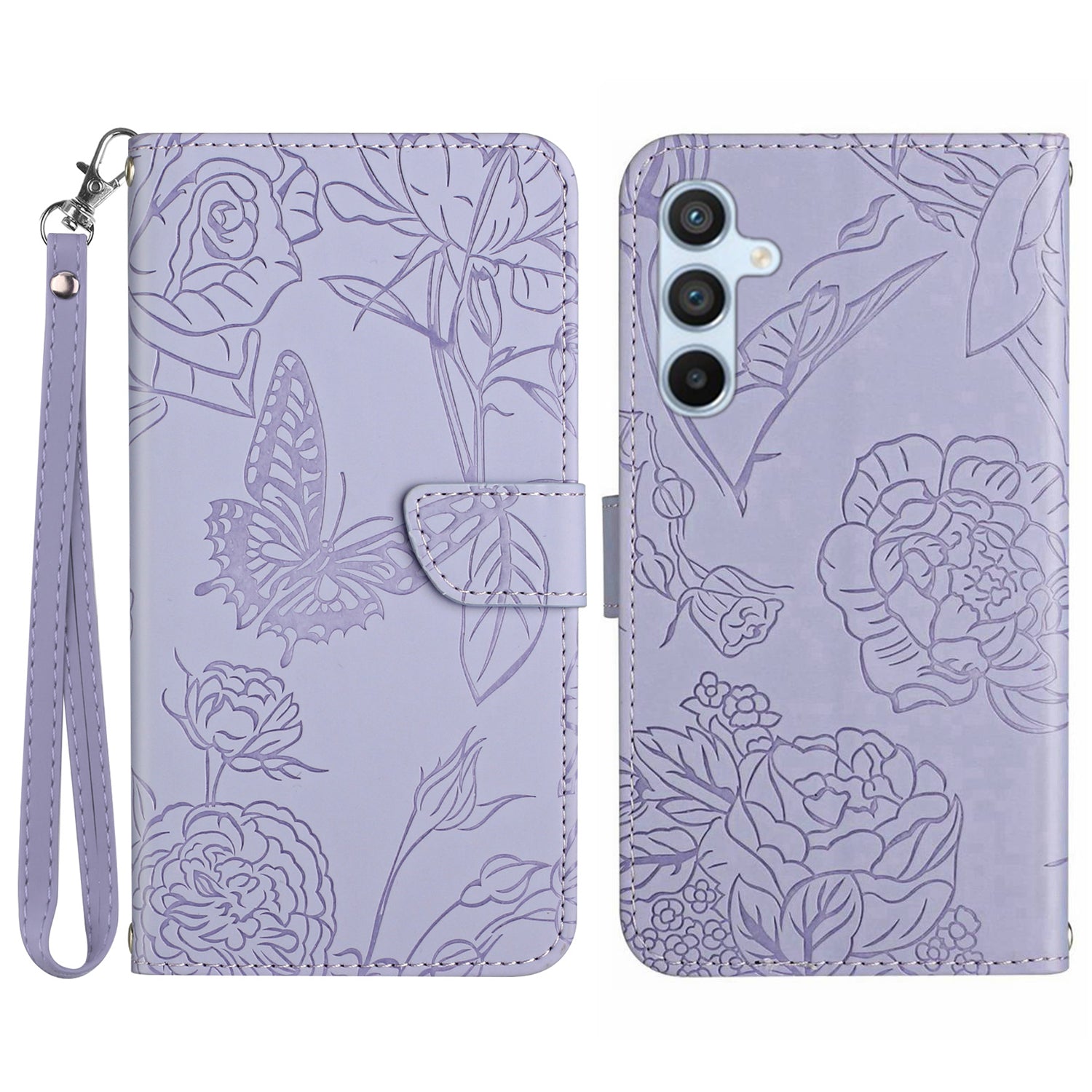 HT03 For Samsung Galaxy F34 5G M34 5G PU Leather Imprinted Case Wallet Stand Phone Cover with Wrist Strap HT03 For Samsung Galaxy F34 5G M34 5G PU Leather Imprinted Case Wallet Stand Phone Cover with Wrist Strap